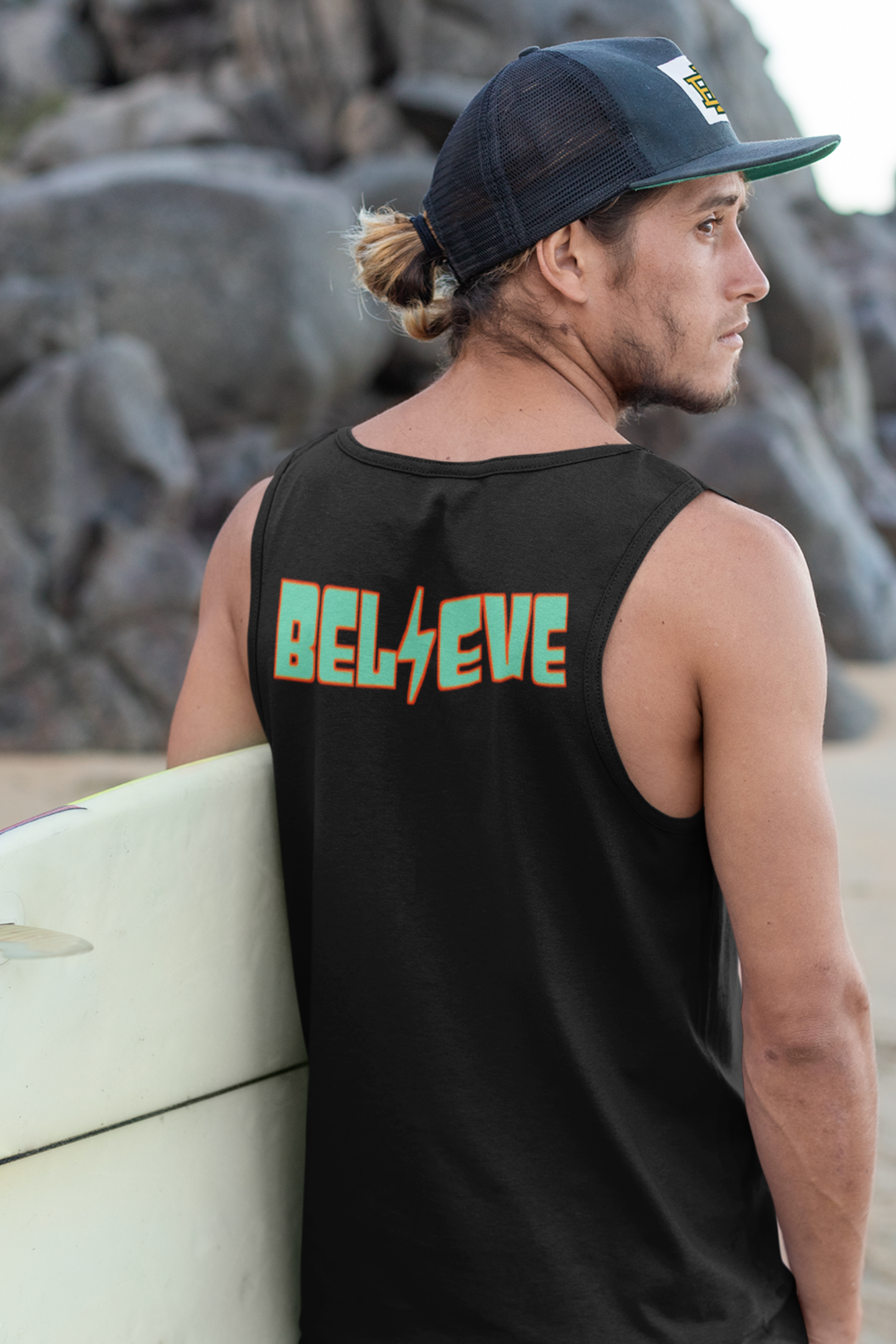Charged to Believe - Black Tank Top