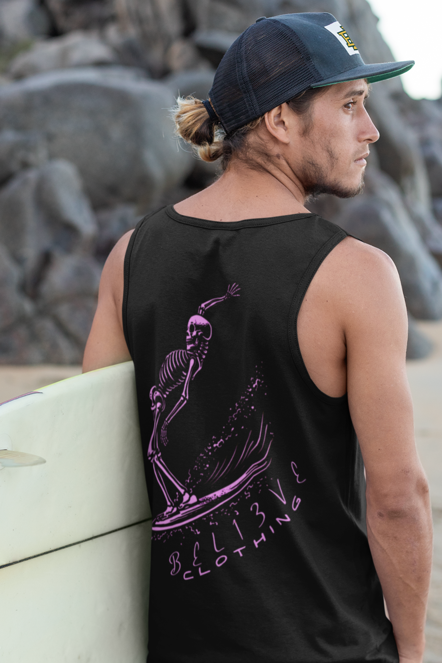Surf Till Death - Black Tank Top