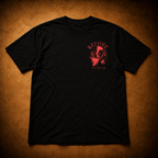 BEL13VE red skater tee front