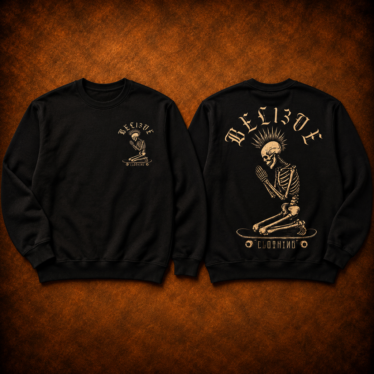 Pray & Ride Crewneck front and back