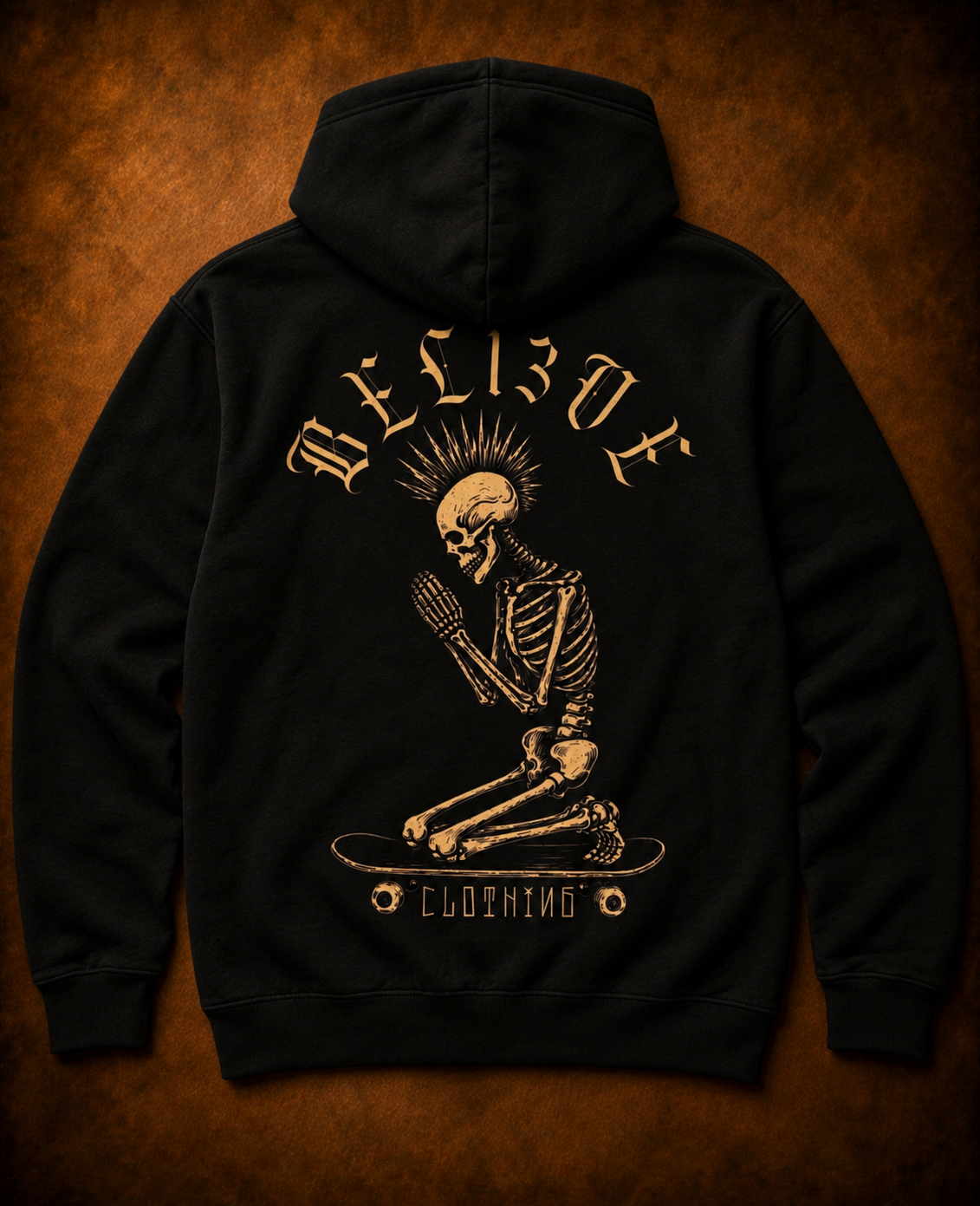 BEL13VE Pray and Ride hoodie back